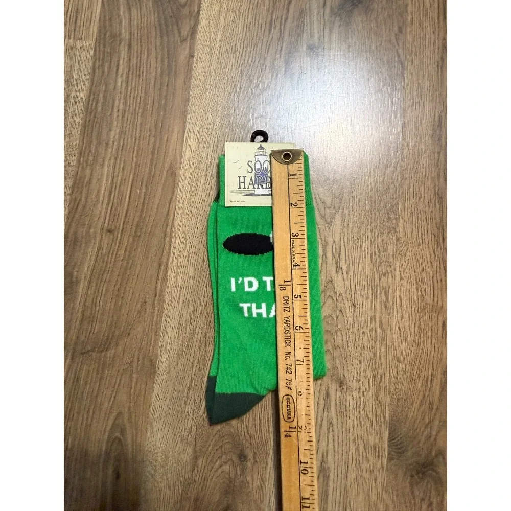 Sock Harbor Men's One Size Green Black White I'd Tap That Golf NWT